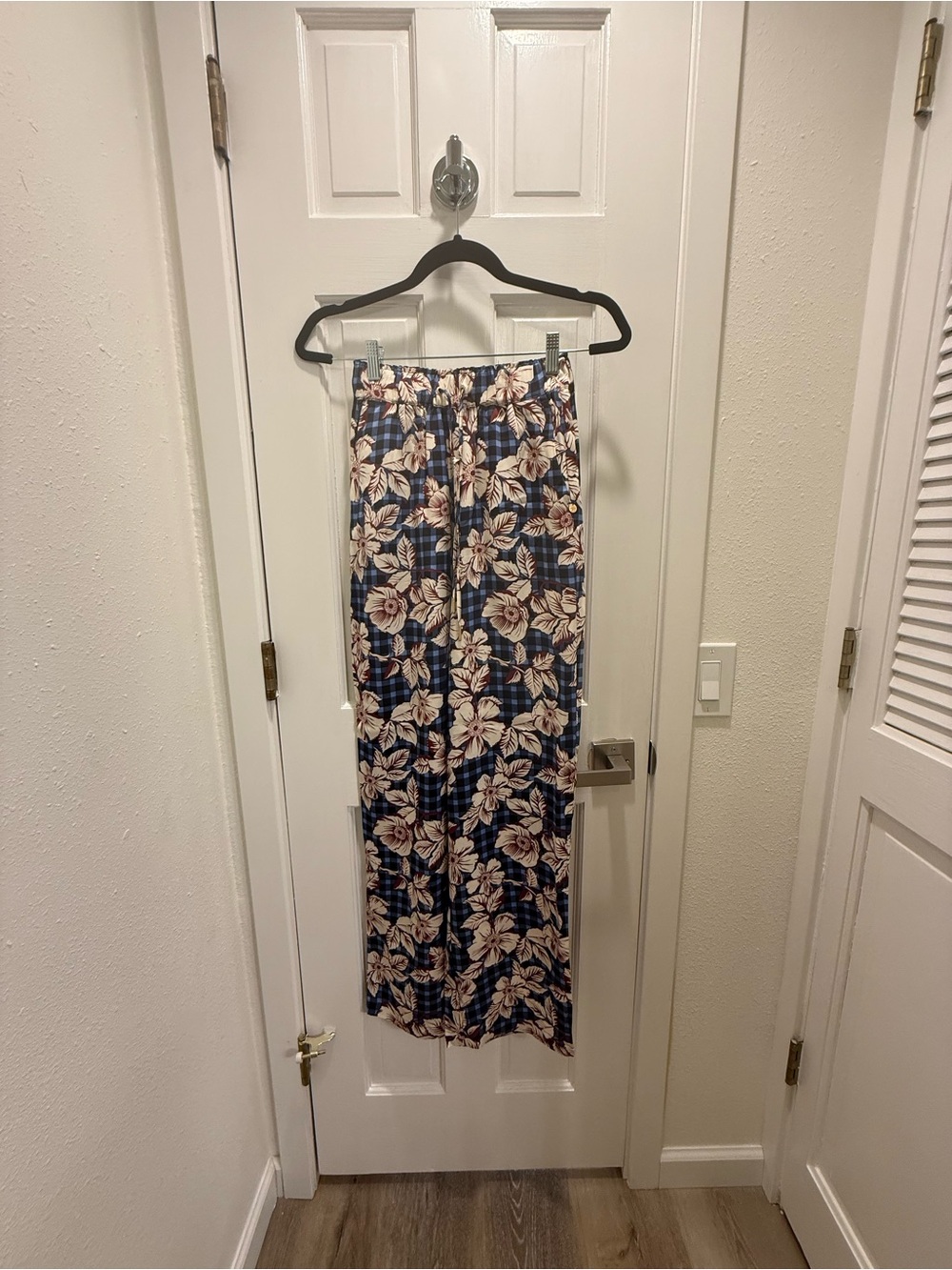 Scotch & Soda Blue Gingham Floral Blouse & Trouser Set 2019 XS - Picture 7 of 9